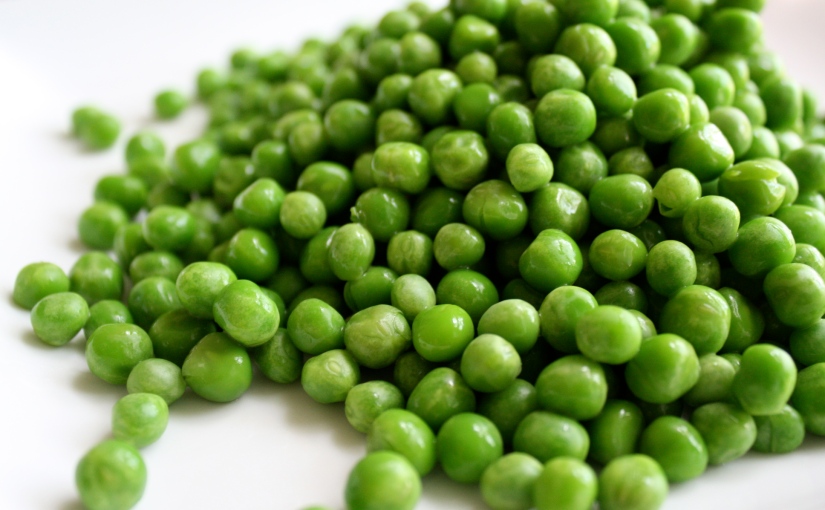a spoonful of peas